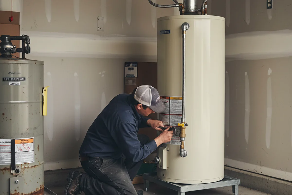 Water heater and shutoff valve replacement in Dateland